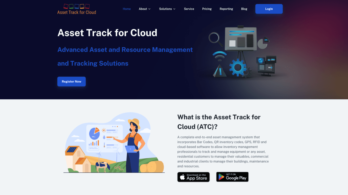 Asset Track for Cloud Website in Portfolio